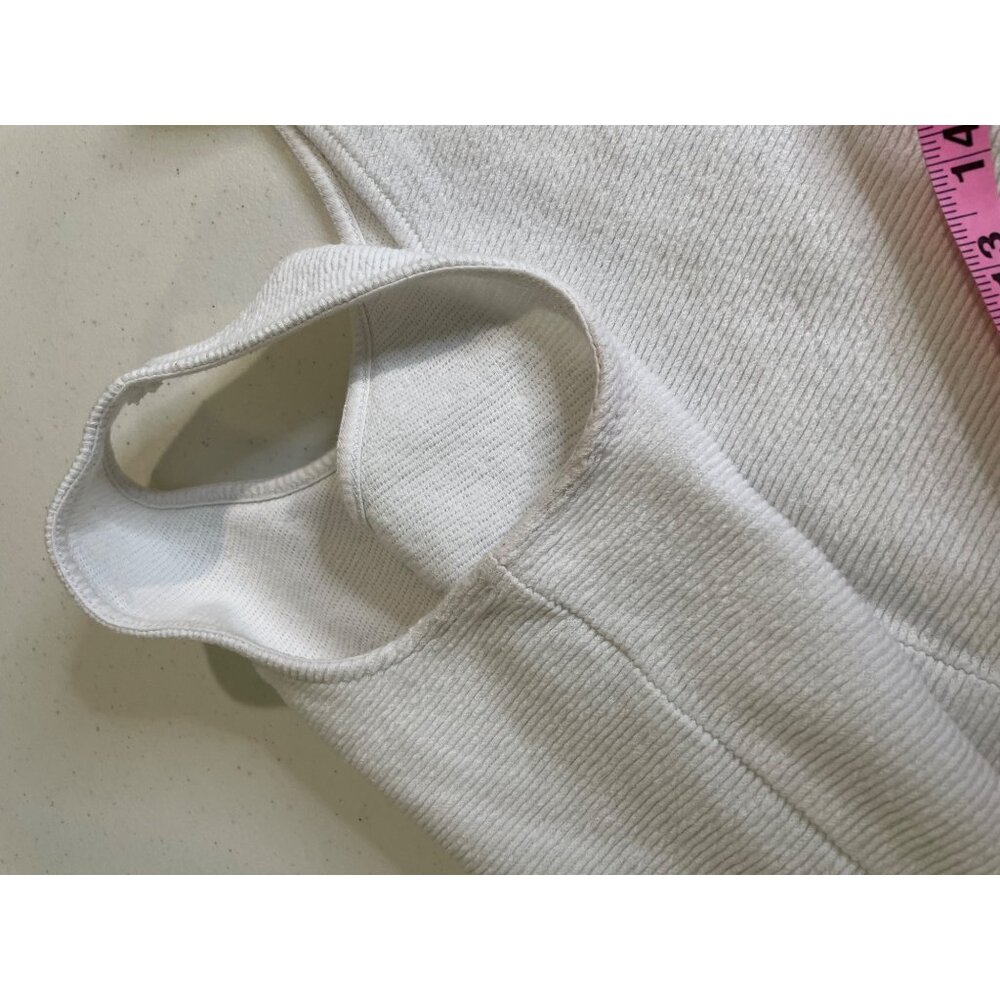 Madewell Womens White Textured Tie Front Tank Top Size XS Minimalist Basic Y2K - Picture 11 of 14